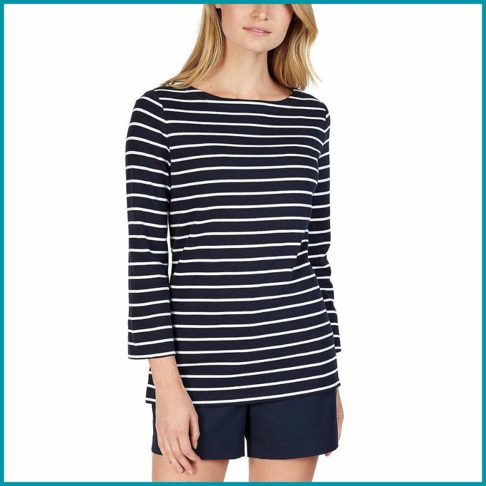 Nautica Women Ladies' Cuff Sleeve Top